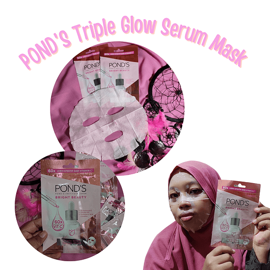 pond's triple glow serum mask
