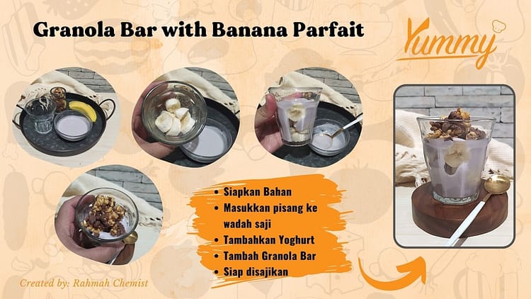 Cara Buat Granola with Banan Parfait